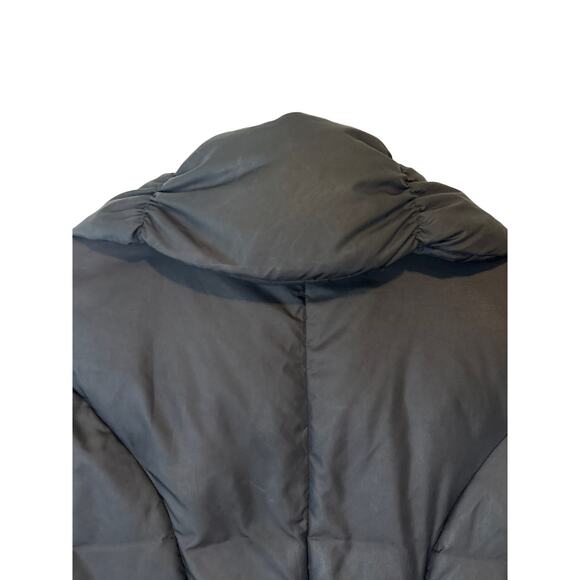Cole Haan Black Down Midi Puffer Coat Jacket Size Small - Picture 7 of 16